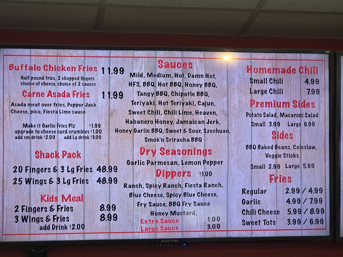 The Chicken Shack Menu - Image 1